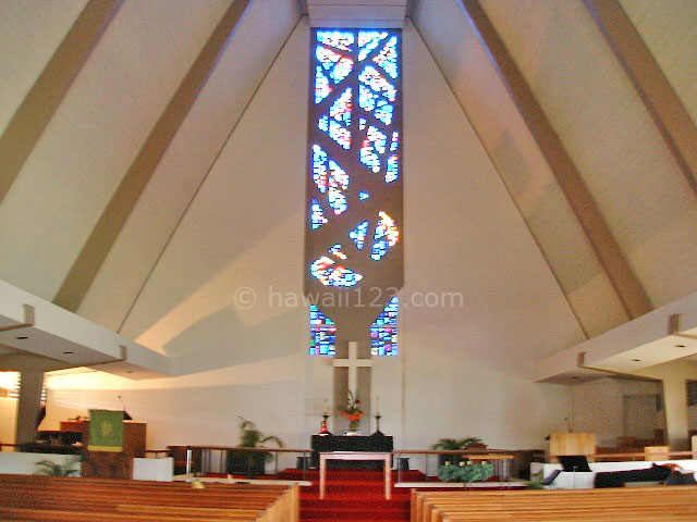 ウェスレーユナイテッドメソジスト教会の内部