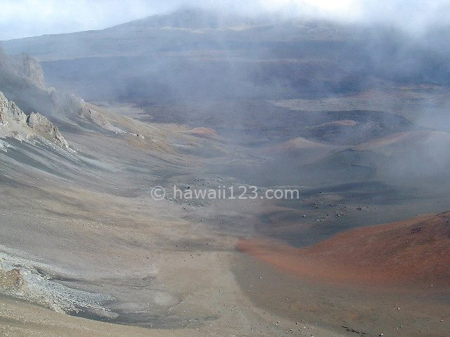 マウイ島ハレアカラ山の火口
